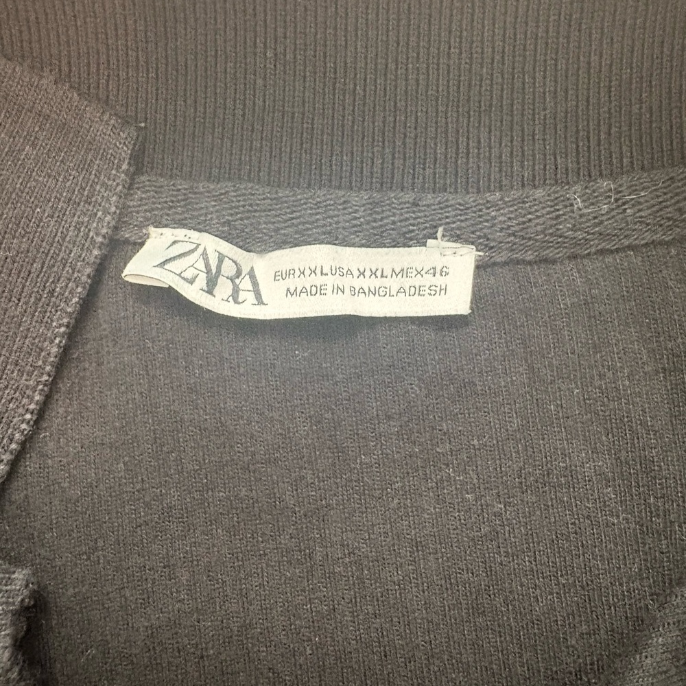 Zara Black and Cream Ribbed Polo Tops - Picture 10 of 11